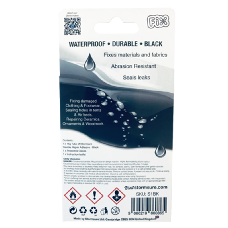 Stormsure Flexible Repair Adhesive 15g Tube Black-1